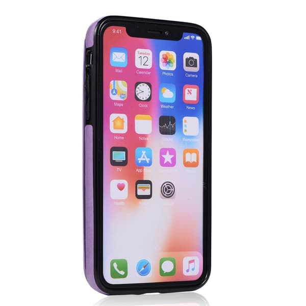 iPhone XS Max Stöttåligt Skal Korthållare 3-FACK Flippr V2 - Lila