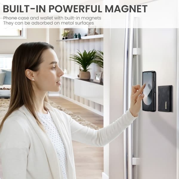 8-FACK Samsung Z Fold 6 Stöttåligt Skal med Magnetisk Korthållare DG.MING Detach