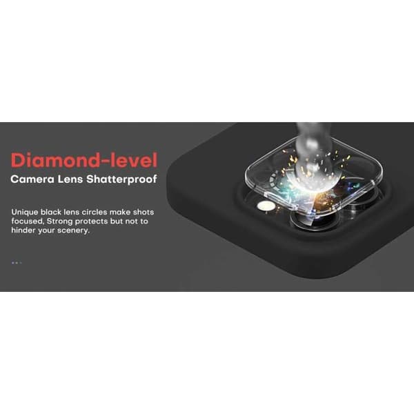 3in1 Gummibelagt Stilrent Skal iPhone 16 Pro Max - Svart