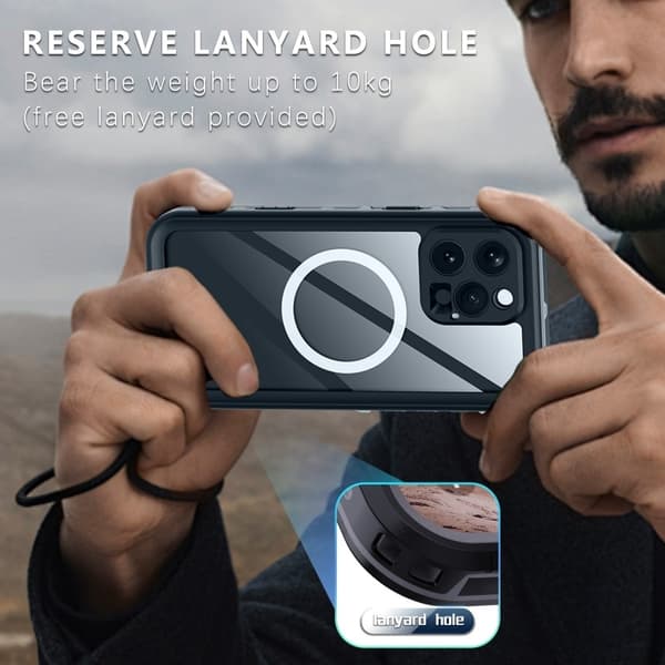iPhone 16 Pro Max Heltäckande Vattentät Premium MagSafe Skal