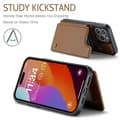 Miniatyrbild 5 av 8: CaseMe Stöttåligt Skal Korthållare Stativ 4-Fack iPhone 16 Pro Brun