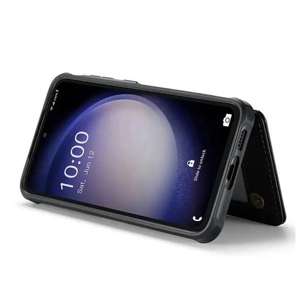 CaseMe Stöttåligt Skal Korthållare Stativ 4-Fack Samsung S24 FE Svart
