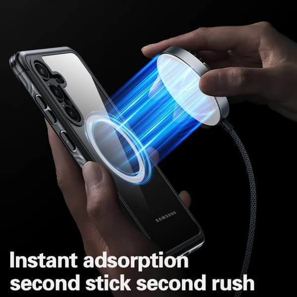 Samsung S24 FE Heltäckande Magsafe Premium 3D Skal 3in1 ThreeSixty