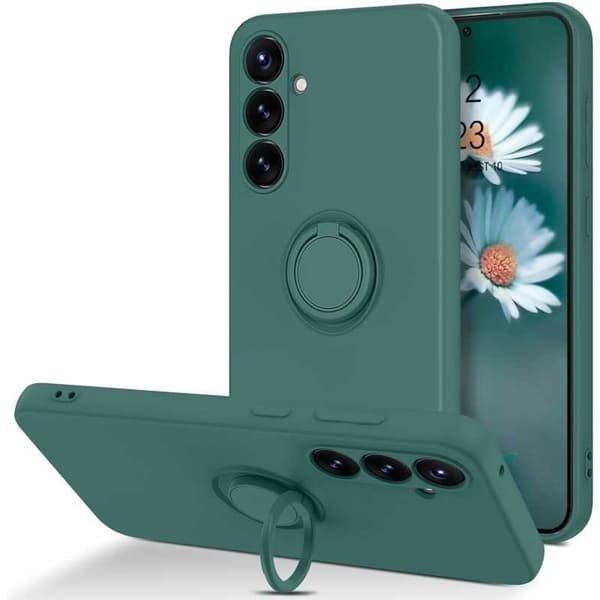 Samsung S24 FE Stöttåligt Skal med Ringhållare CamShield - Grön