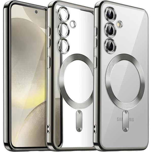 Stöttåligt MagSafe Kompatibelt Skal Samsung S24 FE - Silver
