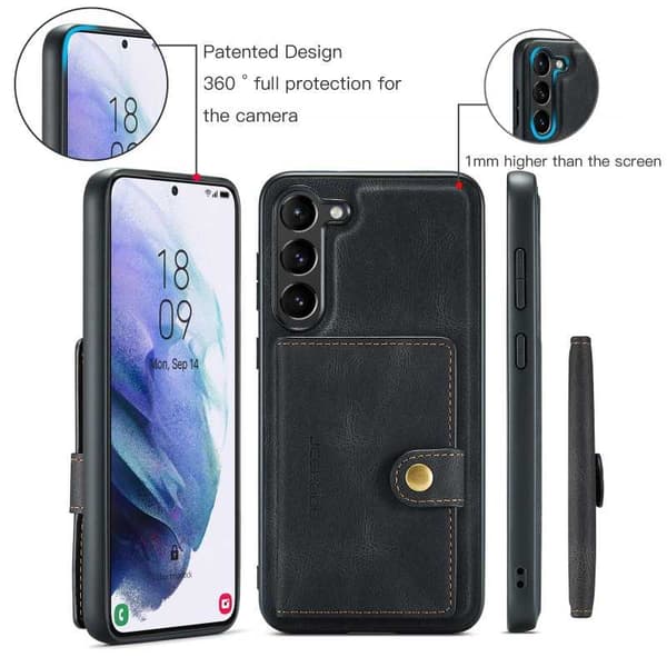 Samsung S24 FE Stöttåligt Skal med Magnetisk Korthållare JeeHood