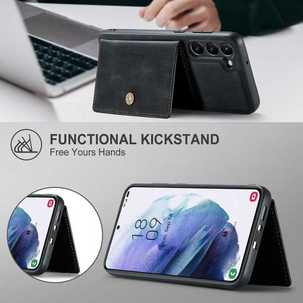 Samsung S24 FE Stöttåligt Skal med Magnetisk Korthållare JeeHood