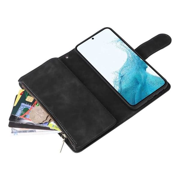Samsung S24 FE Multifunktionellt Plånboksfodral Zipper 8-Fack