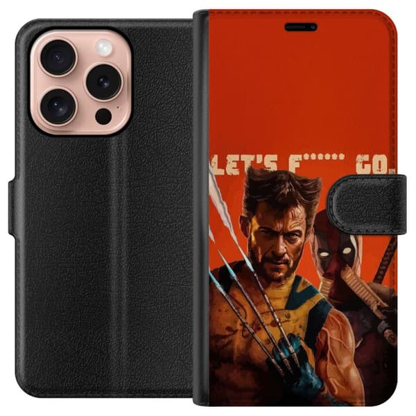 Apple iPhone 16 Pro Plånboksfodral Deadpool & Wolverine