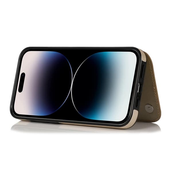iPhone 15 Pro Max Stöttåligt Skal Korthållare 3-FACK Flippr V2 - Guld