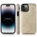 Miniatyrbild 1 av 11: iPhone 15 Pro Max Stöttåligt Skal Korthållare 3-FACK Flippr V2 - Guld