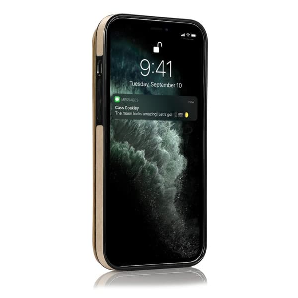 iPhone 13 Pro Max Stöttåligt Skal Korthållare 3-FACK Flippr V2 - Guld