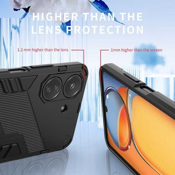 Xiaomi Redmi 13C 4G Stöttåligt Skal med Kickstand ThinArmor V2 - Grön
