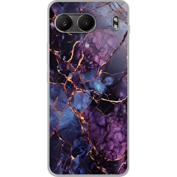 OnePlus Nord 4 Gennemsigtig cover Marmor Blå Lilla