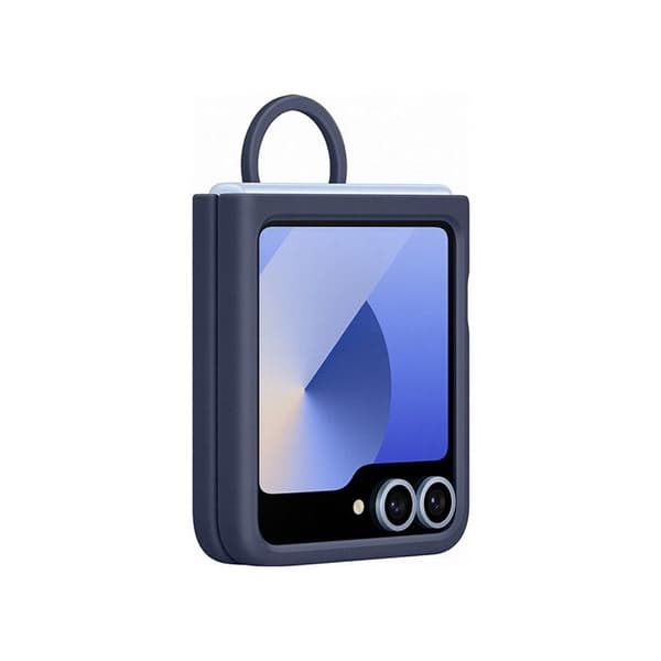 Coque - Samsung - Galaxy Z Flip 6 - Silikon - Mörkblå - Optimal skydd