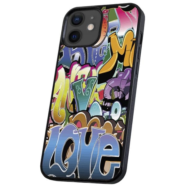 iPhone 12 Mini - Deksel/Mobildeksel Graffiti