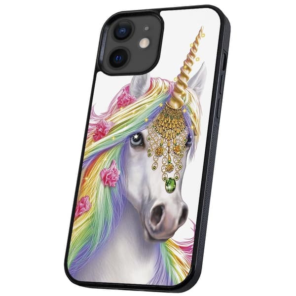 iPhone 12 Mini - Cover/Mobilcover Unicorn/Enhjørning