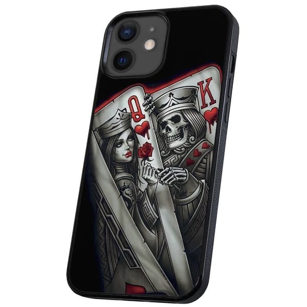 iPhone 12 Mini - Cover/Mobilcover King Queen Kortspil