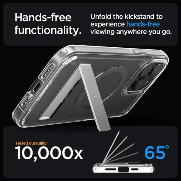 Coque - SPIGEN - iPhone 15 Pro Max - Grafit - Kickstand - Ultra Hybrid S MagFit