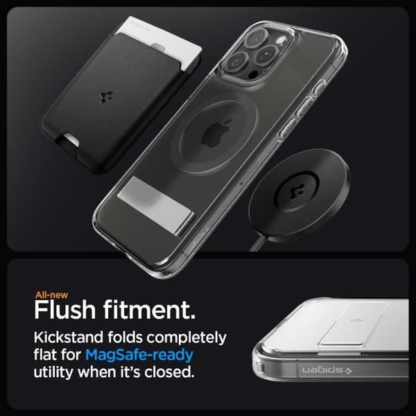 Coque - SPIGEN - iPhone 15 Pro Max - Grafit - Kickstand - Ultra Hybrid S MagFit