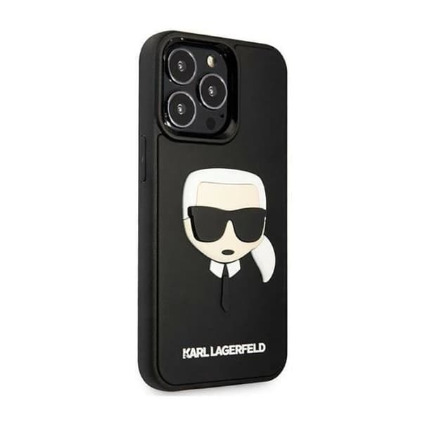 Karl Lagerfeld 3D gummi Karl-39s Head - Fodral för iPhone 14 Pro (svart) - 3666339086466