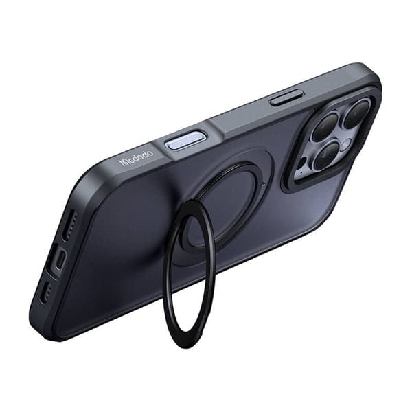 McDodo PC-4933 MagSafe etui til iPhone 16 Pro Max med stativ (sort)