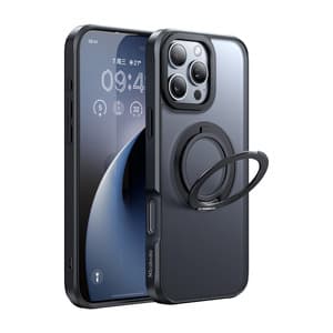 McDodo PC-4933 MagSafe etui til iPhone 16 Pro Max med stativ (sort)