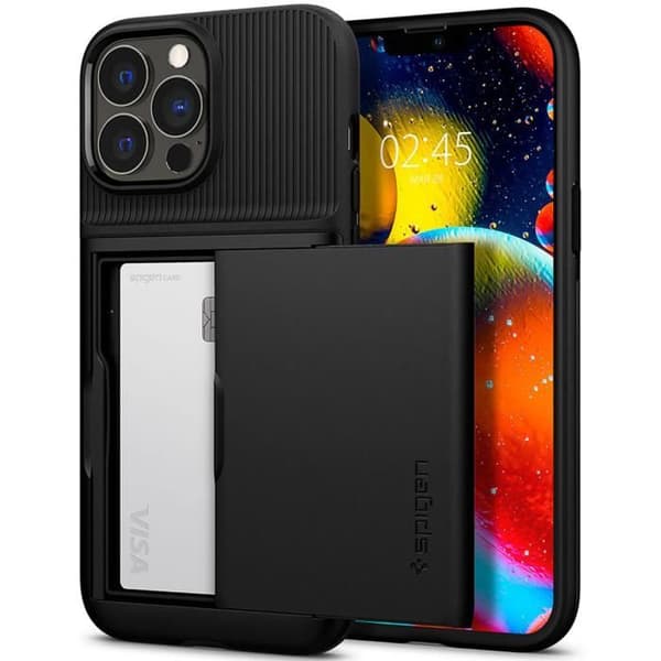 Coque - SPIGEN - Slim Armor CS - Dubbel skydd - iPhone 13 Pro Max - Svart