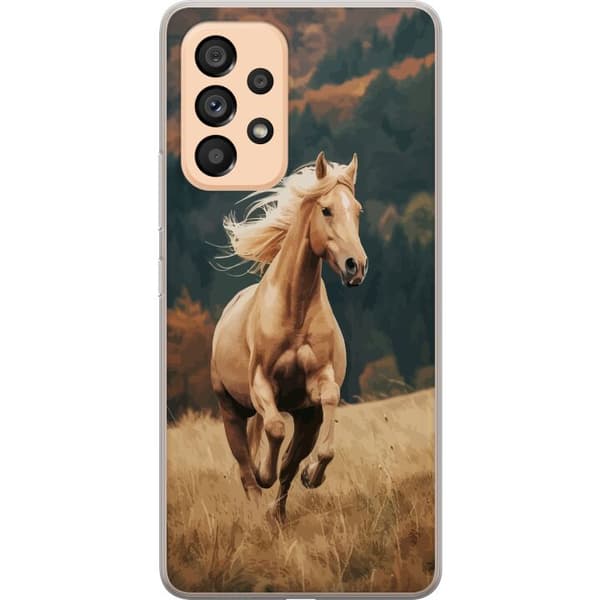 Samsung Galaxy A53 5G Läpinäkyvä kuori Juokseva Hevonen