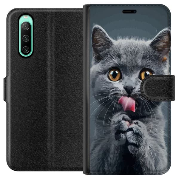 Sony Xperia 10 IV Lommeboketui Katt