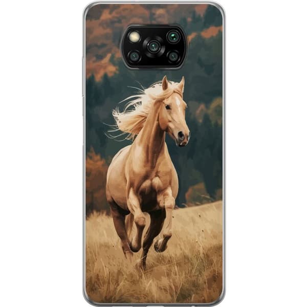 Xiaomi Poco X3 NFC Genomskinligt Skal Springande Häst