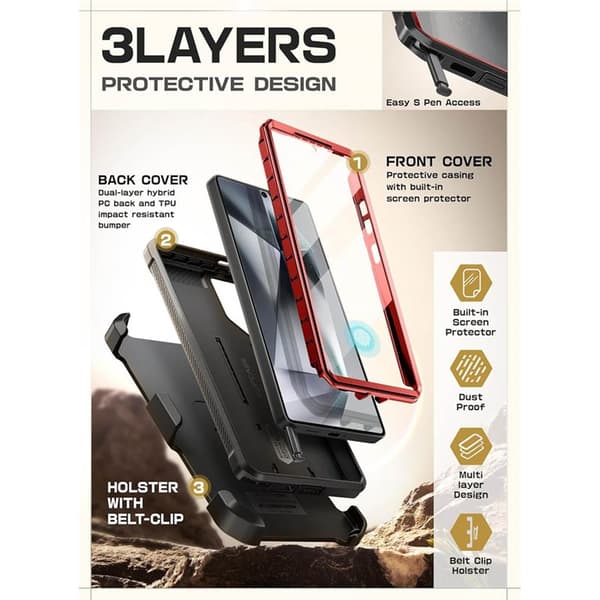 SUPCASE UB Pro 2-set Samsung Galaxy S25 Ultra - Ruddy