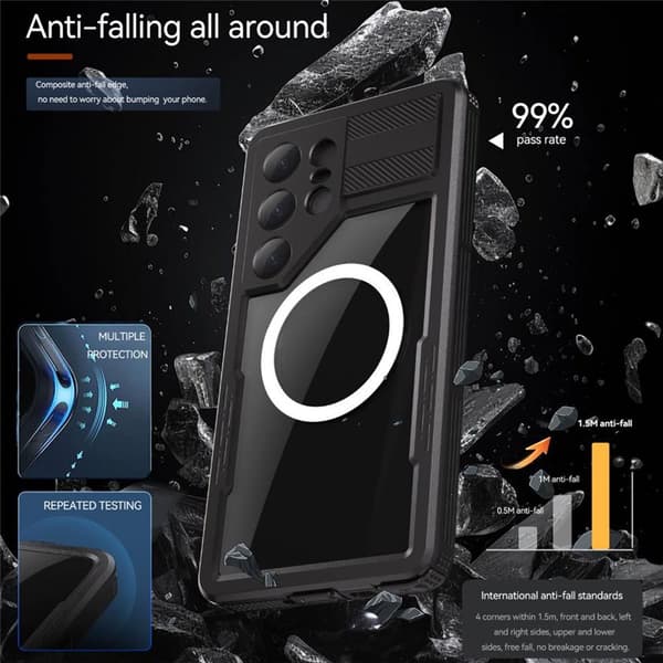 Redpepper Mars vattentätt skal till Samsung Galaxy S25 Ultra - Black