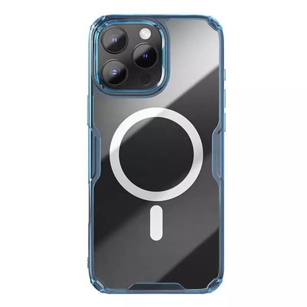 Coque för iPhone 16 Pro Max Natur TPU Pro Magnetiskt Fodral - Nillkin - BlåAktiv