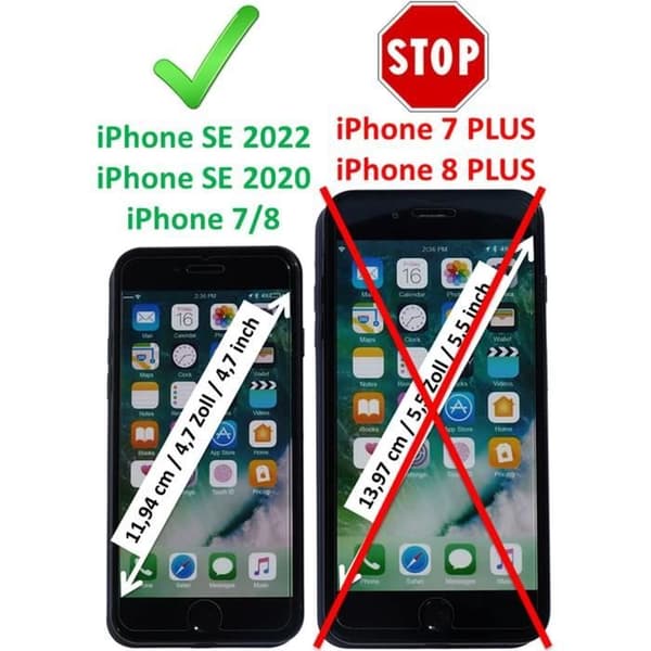 ICARER Ultra tunn skyddande läderfodral med lock för Apple iPhone SE 2022 5G, iPhone SE 2020, iPhone 8, iPhone 7, 4, 7, r