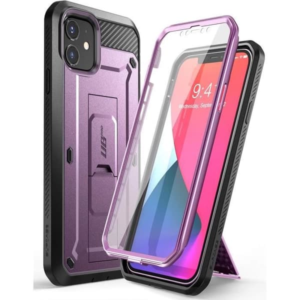 Stötsäker Kåpa - SUPCASE - iPhone 12 Mini - Robust Skydd - Ställning - Bältetransport