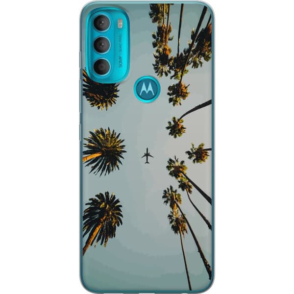 Motorola Moto G71 5G Genomskinligt Skal Sommar, flygplan