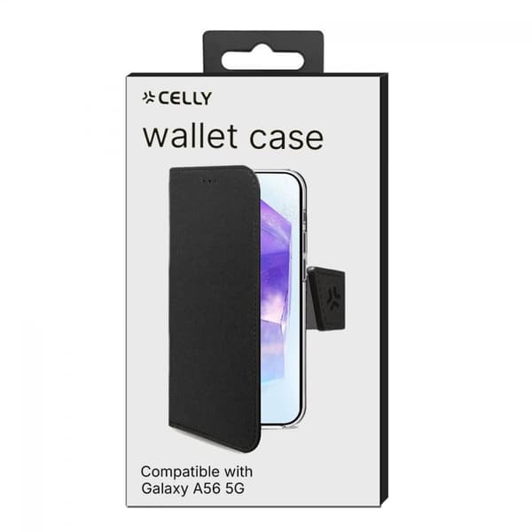 Celly Samsung Galaxy A56 Etui Wally Wallet Case Sort