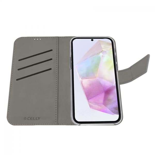 Celly Samsung Galaxy A36 Kotelo Wally Wallet Case Musta