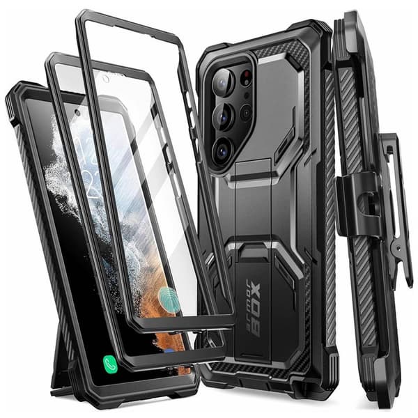 i-Blason Armorbox cover 2-set Samsung Galaxy S23 Ultra - Black