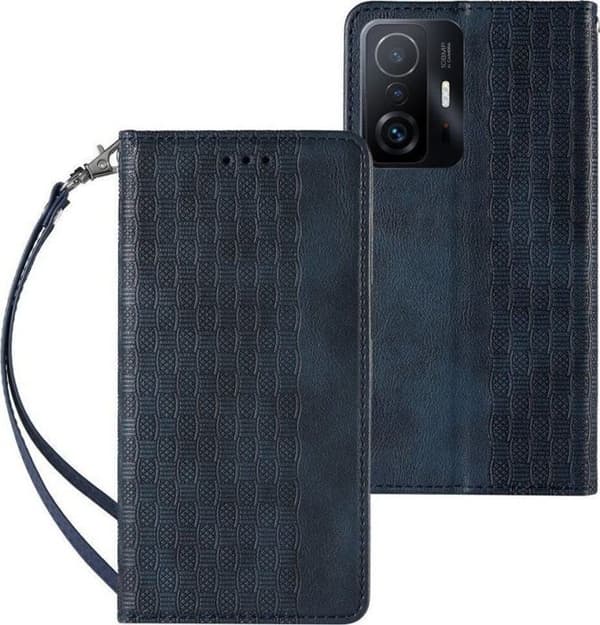 Hurtel - 187746945 - Magnetremset för Samsung Galaxy A12 5G Fodral Plånbok + Mini Nyckelband Hänge Blå