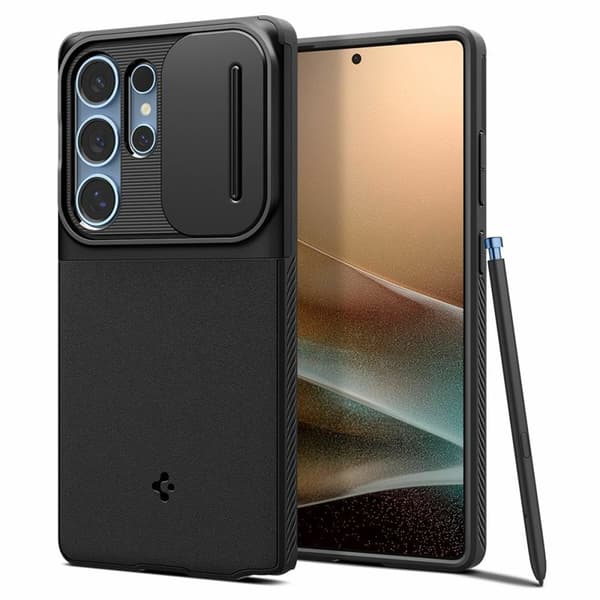 Spigen Optic Armor cover Samsung Galaxy S25 Ultra - Sort