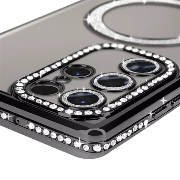 Diamond bling MagSafe skal Samsung Galaxy S25 Ultra - Svart