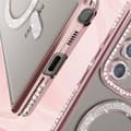 Miniatyrbild 3 av 4: Diamond bling MagSafe skal Samsung Galaxy S25 Ultra - Pink