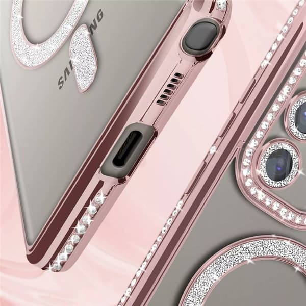 Diamond bling MagSafe skal Samsung Galaxy S25 Ultra - Pink