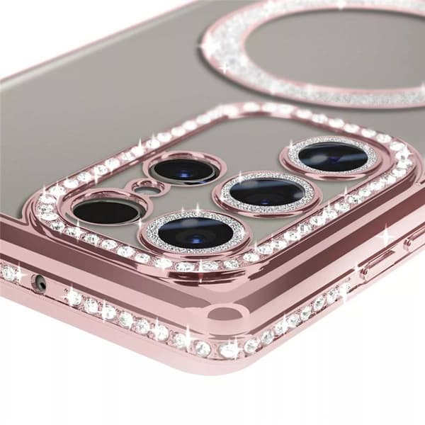 Diamond bling MagSafe skal Samsung Galaxy S25 Ultra - Pink