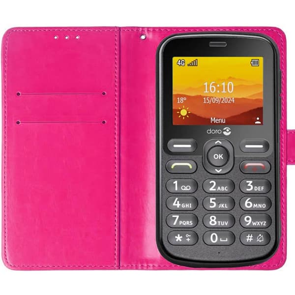 Mobilfodral 2-kort Doro Leva L11 - Rosa