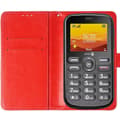Miniatyrbillede 1 af 3: Wallet cover 2-kort Doro Leva L11 - Rød