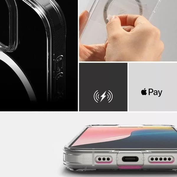 MagSafe ringke fusion skal för Apple iPhone 16 Pro Max transparent