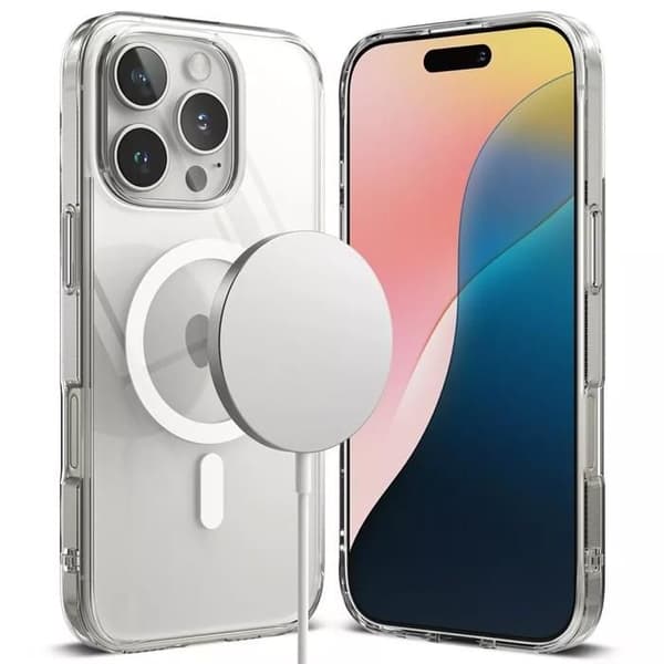 MagSafe ringke fusion skal för Apple iPhone 16 Pro Max transparent